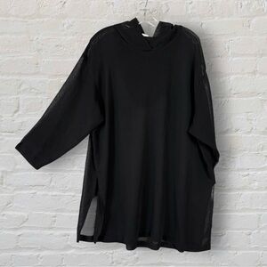 VTG Calvin Klein Black Tunic with Hood 90s Large